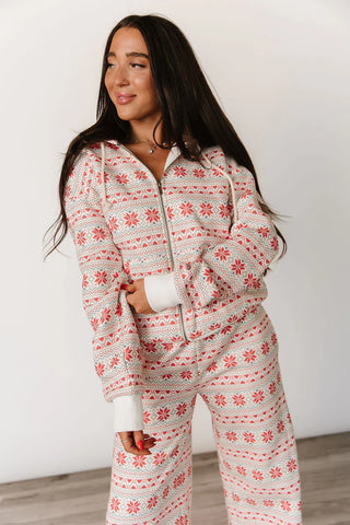 *Ampersand Ave* Comfort Zone FullZip Frosted Fairisle