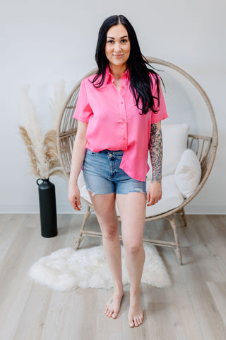 { DEX } Satin Effect Blouse