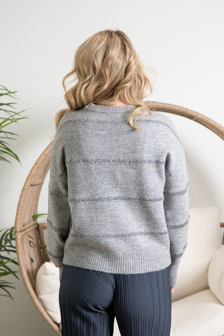 { DEX } Sequin Stripe Sweater *FINAL FEW*