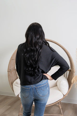 { DEX } Mock Neck Long Sleeve - Black *FINAL FEW*